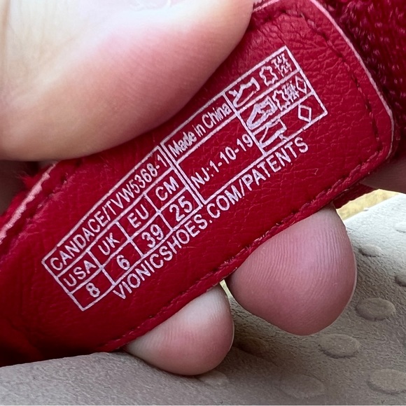Vionic Cadance Sandal Red Size 8 - Picture 8 of 8